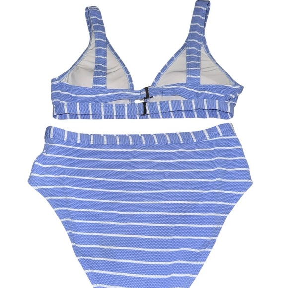 Nautica Blue and White Striped Bikini - Picture 2 of 8